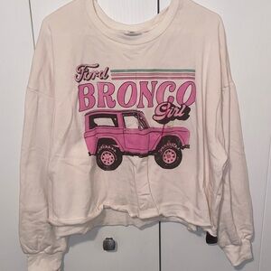 “Ford Bronco Girl” crewneck sweater